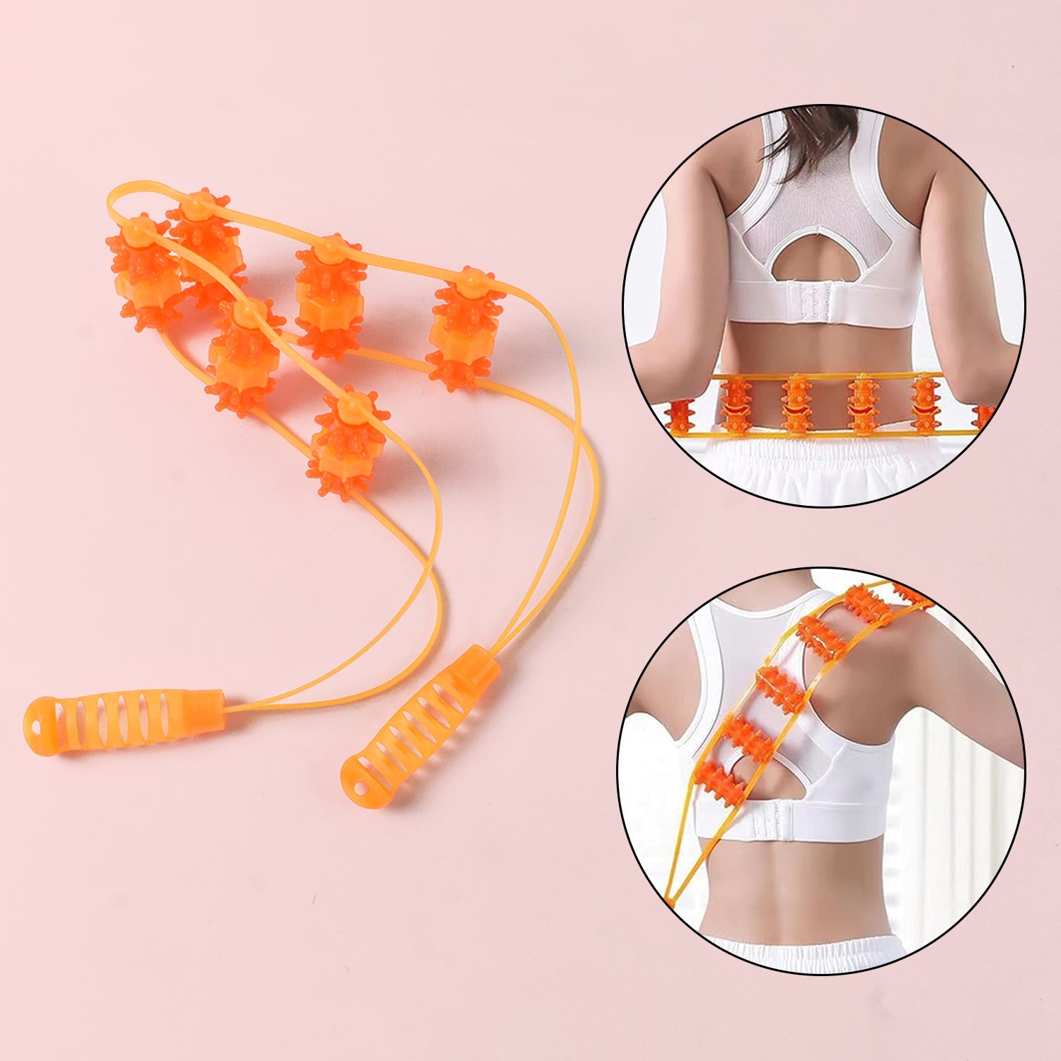 Handheld Back Massage Roller Rope (1 Pc) Handheld Back Massage Roller Rope (1 Pc)